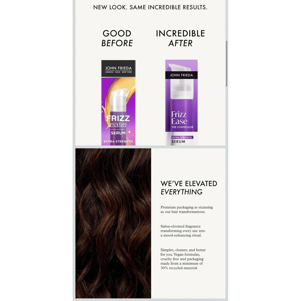 John Frieda Frizz Ease The Controller Extra Strength Serum 1.69oz Thick Hair